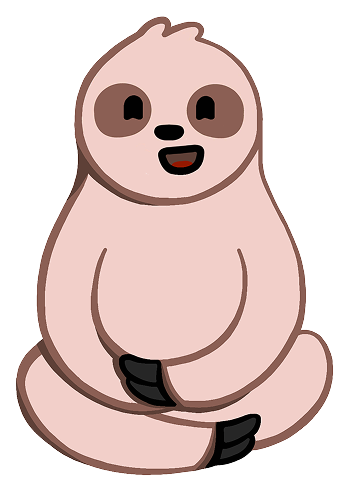 Illustration of a sloth asking if we're studying together for the next test